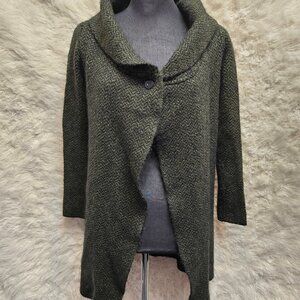 Ellen Tracy Women's Black Wool Blend Cardigan Size XS